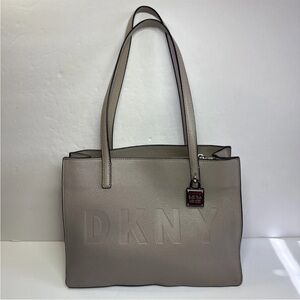 DKNY Taupe Leather Tote